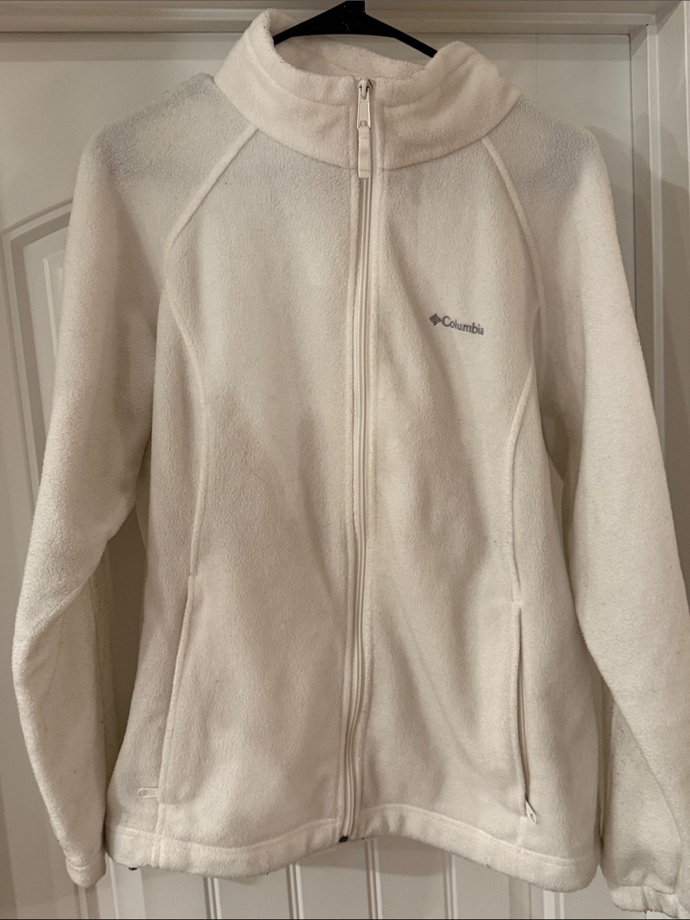 Columbia Women's Cream Full-Zip Teddy Fleece Jacket